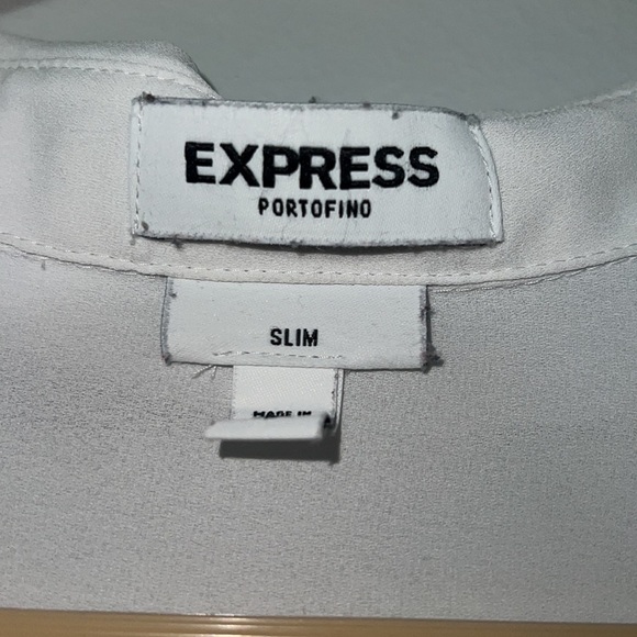 EXPRESS White Business Dress Buttoned Down Shirt - Picture 2 of 4